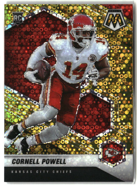 Cornell Powell 2021 Panini Mosaic No Huddle Prizm Gold #340 #/10