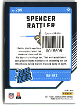 Spencer Rattler 2024 Donruss Optic Green Hyper #289