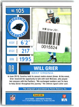 Will Grier 2019 Panini Contenders Championship Ticket #105 #/25