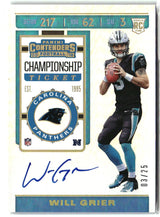 Will Grier 2019 Panini Contenders Championship Ticket #105 #/25