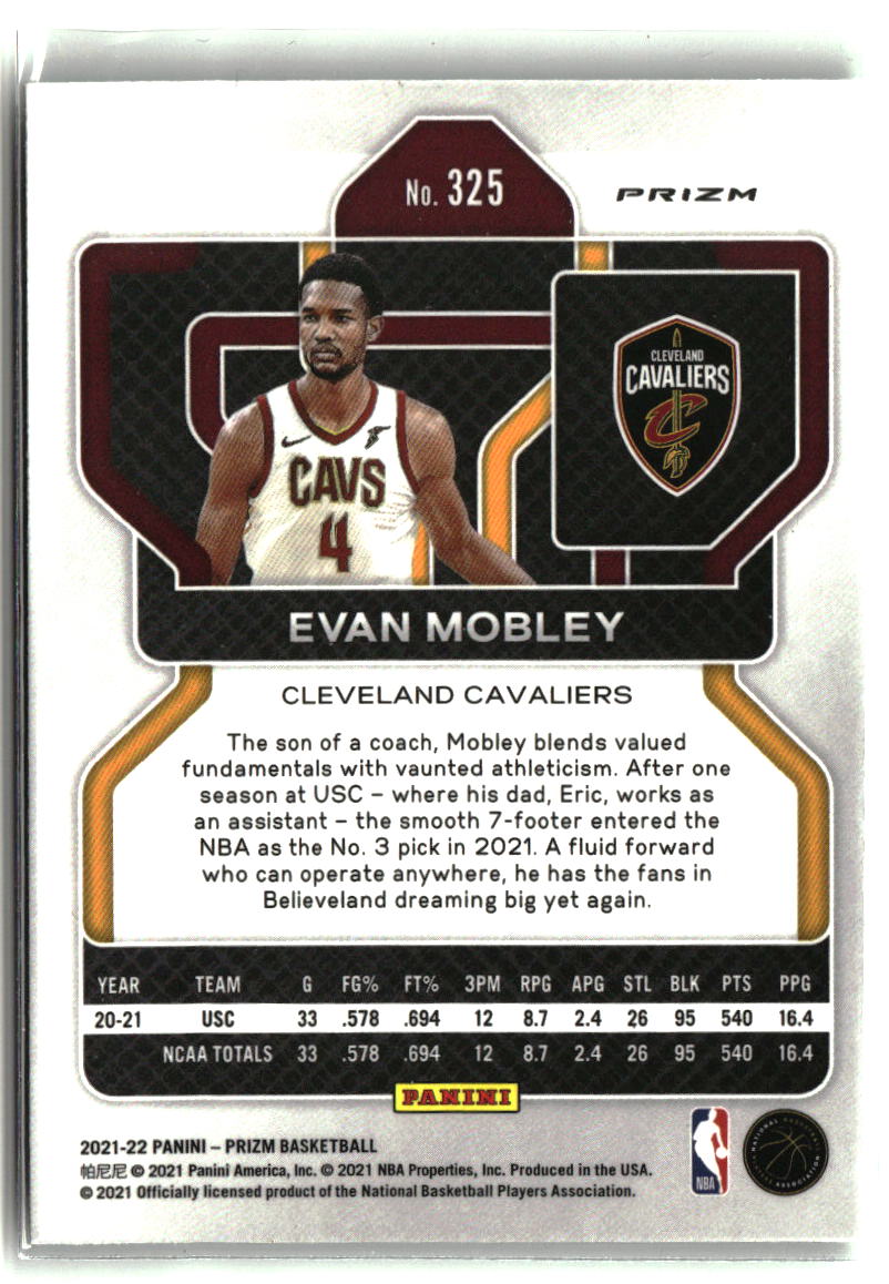 Evan Mobley 2021-22 Panini Prizm Green #325