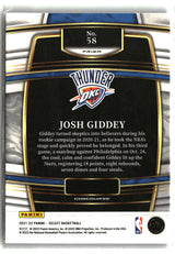 Josh Giddey 2021-22 Panini Select Blue Shimmer Prizms #58