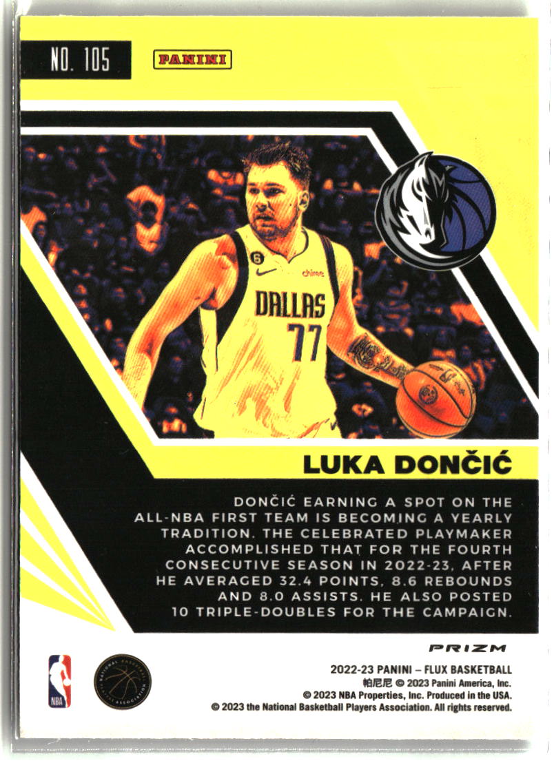 Luka Doncic 2022-23 Panini Flux Silver #105