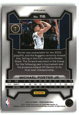 Michael Porter Jr. 2023-24 Panini Prizm Prizms Blue Seismic #116 #/99