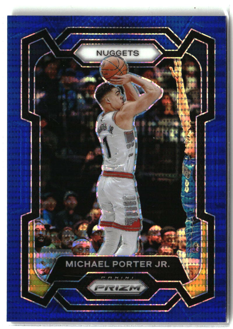 Michael Porter Jr. 2023-24 Panini Prizm Prizms Blue Seismic #116 #/99