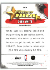 Coby White 2025-26 Topps Stars of the NBA #SA-16