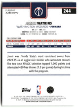 Jamir Watkins 2025-26 Topps #244