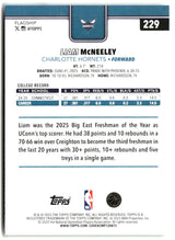 Liam McNeeley 2025-26 Topps #229