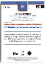 Thomas Sorber 2025-26 Topps #215