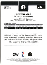 Nolan Traore 2025-26 Topps #219