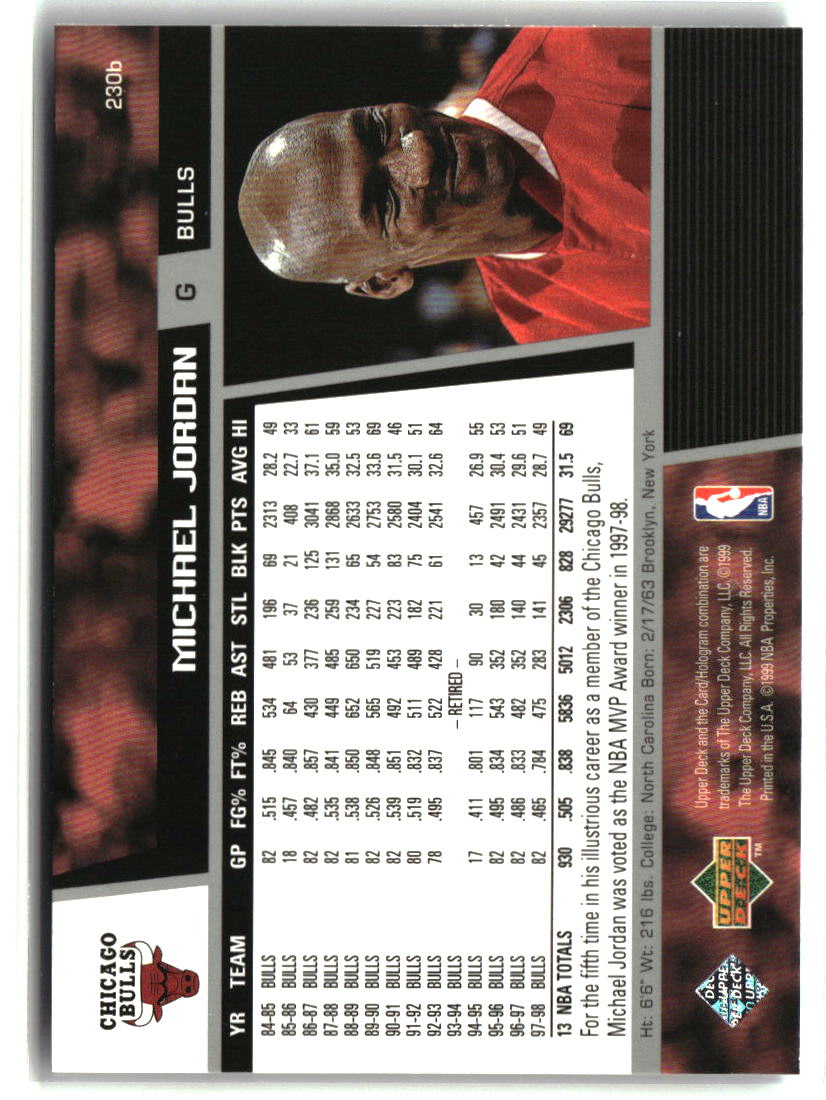 Michael Jordan 1998-99 Upper Deck #230b