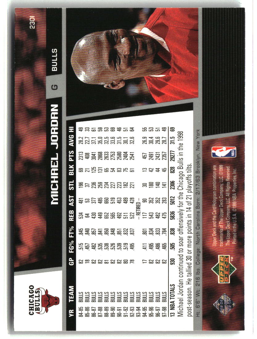 Michael Jordan 1998-99 Upper Deck #230l