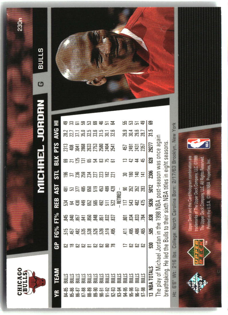 Michael Jordan 1998-99 Upper Deck #230n