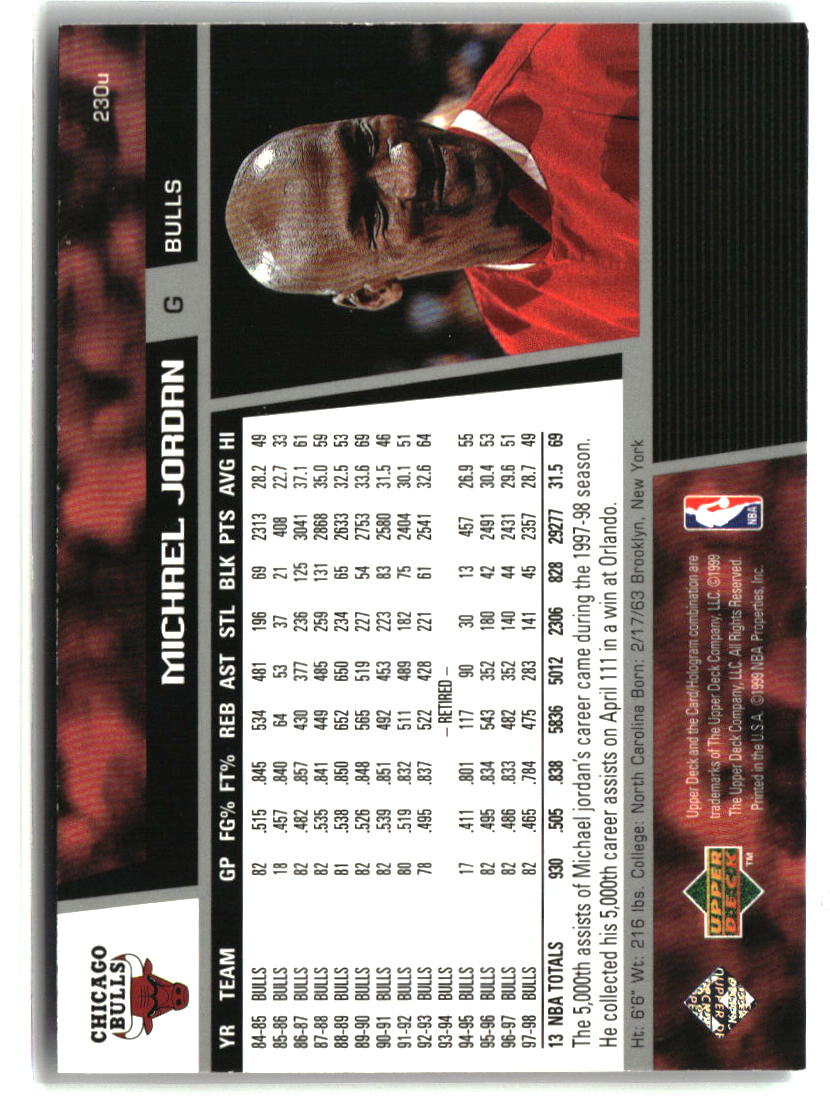 Michael Jordan 1998-99 Upper Deck #230u
