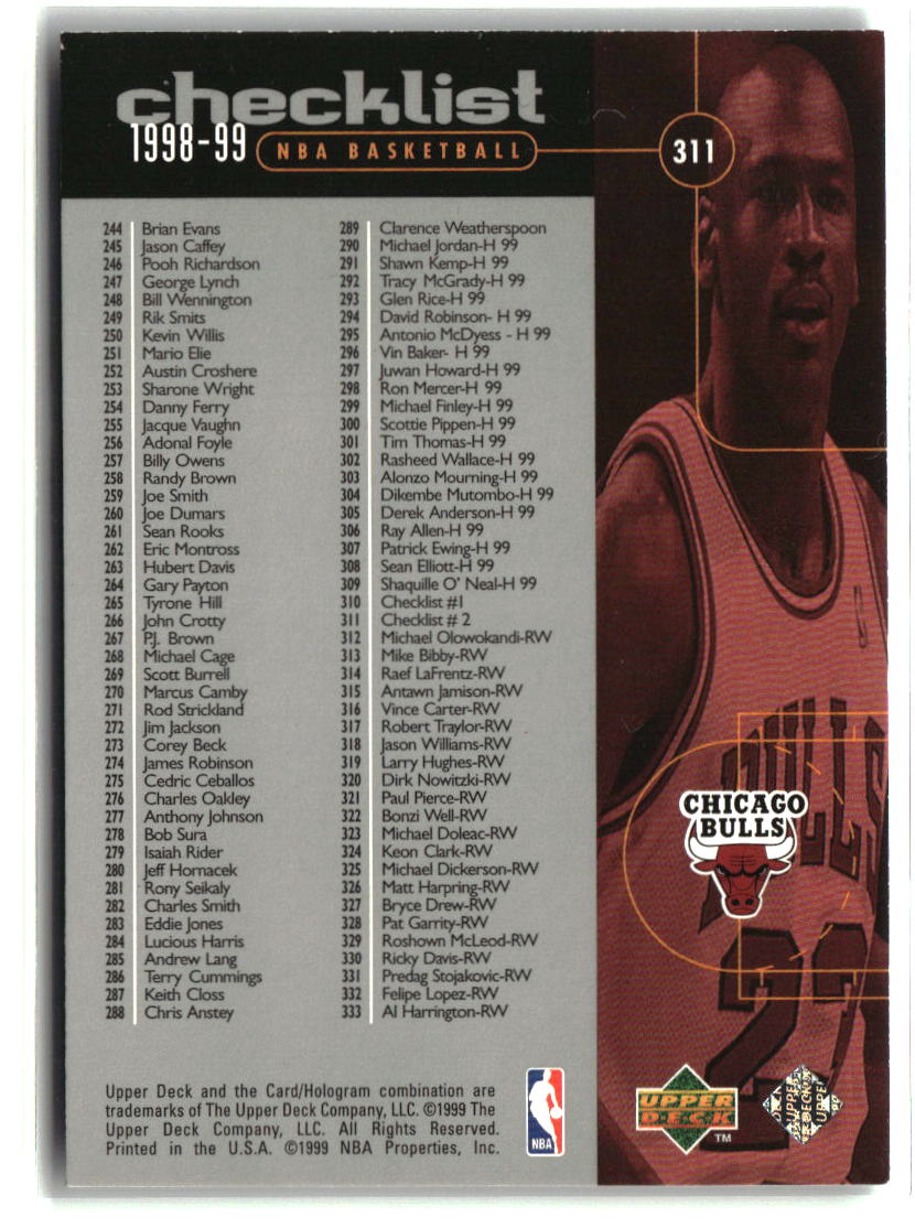 Michael Jordan 1998-99 Upper Deck #311