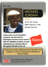 Michael Jordan 2018-19 Fleer Hanes Michael Jordan Red Foil #MJ-34