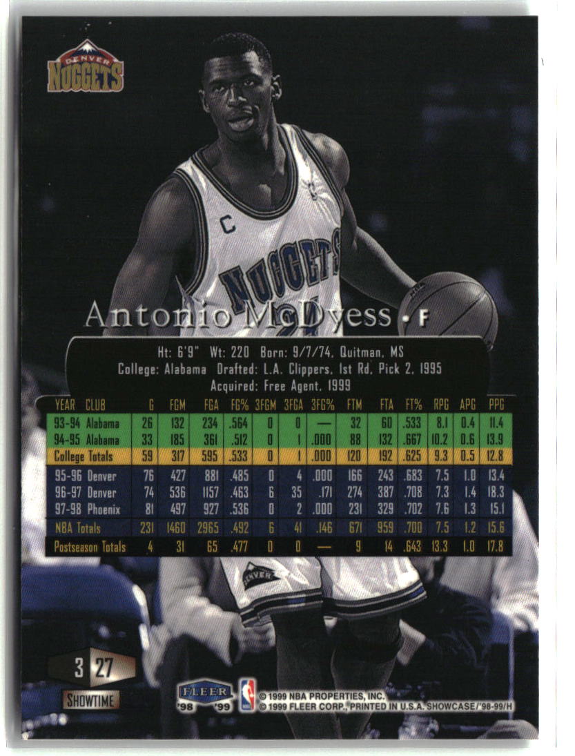 Antonio McDyess 1998-99 Flair Showcase #27
