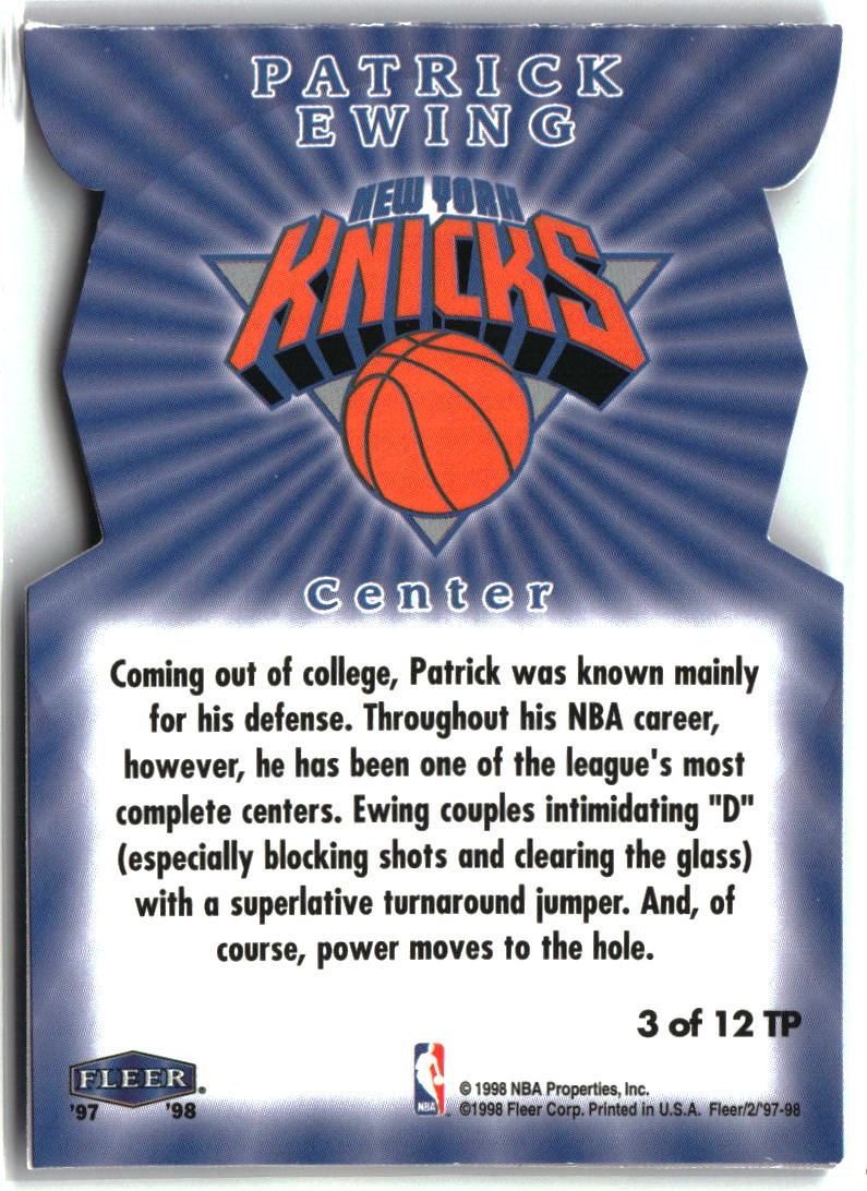 Patrick Ewing 1997-98 Fleer Tower of Power #3 TP