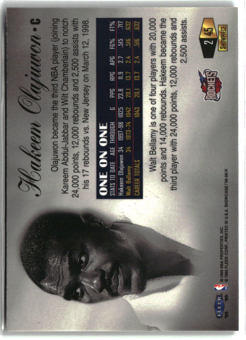 Hakeem Olajuwon 1998-99 Flair Showcase Flair Showcase Row 2 #45