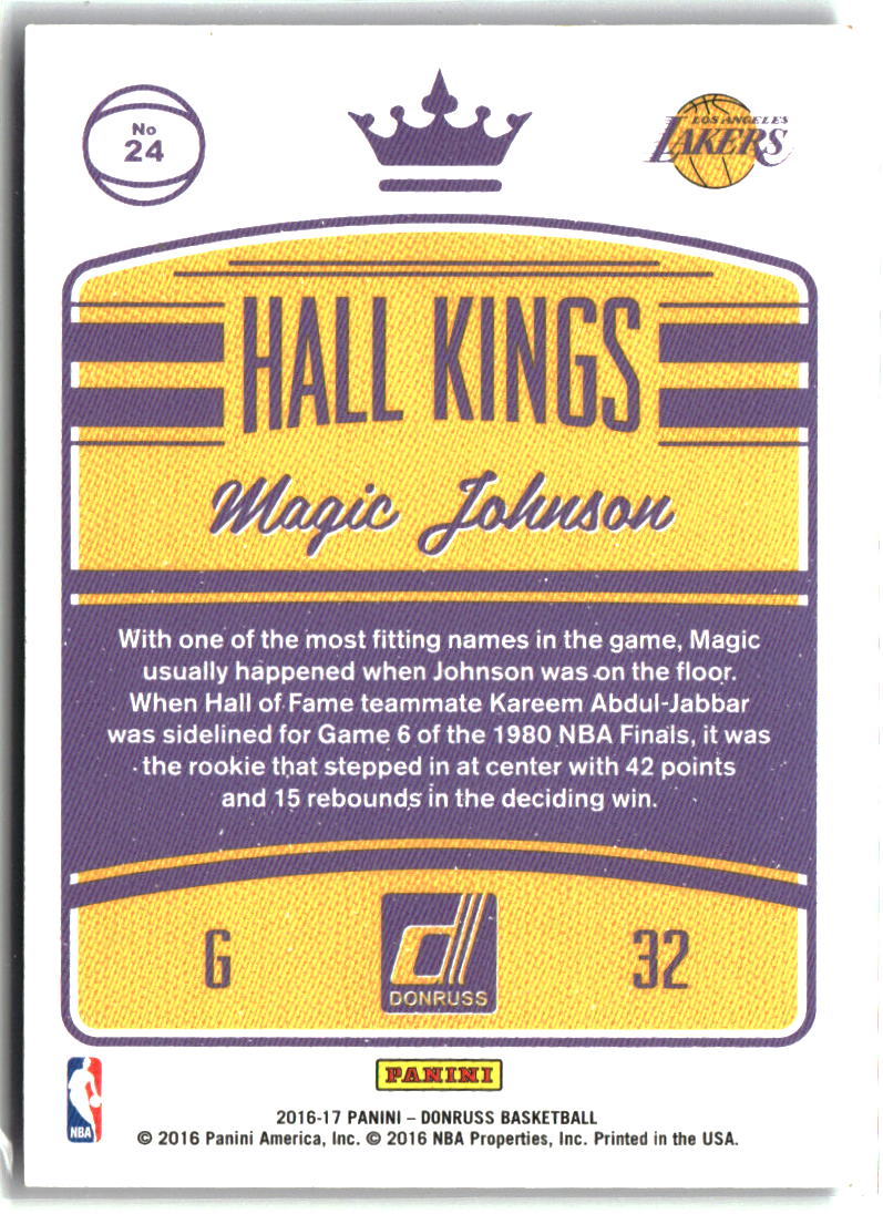 Magic Johnson 2016-17 Donruss Hall Kings #24
