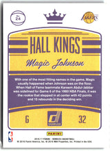 Magic Johnson 2016-17 Donruss Hall Kings #24