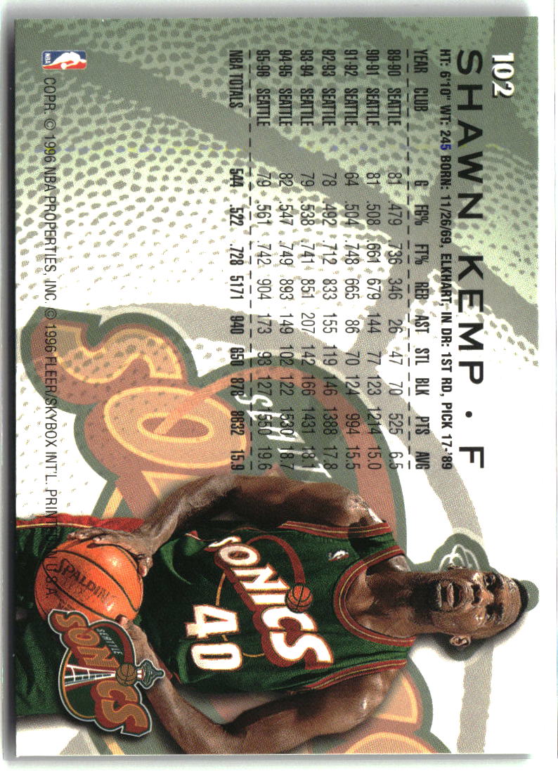Shawn Kemp 1996-97 Fleer #102