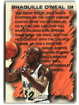 Shaquille O'Neal 1996-97 Fleer #138