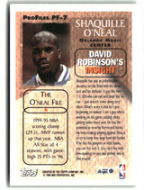 Shaquille O'Neal 1996-97 Topps ProFiles #PF-7