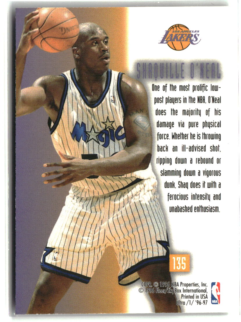 Shaquille O'Neal 1996-97 Ultra #135