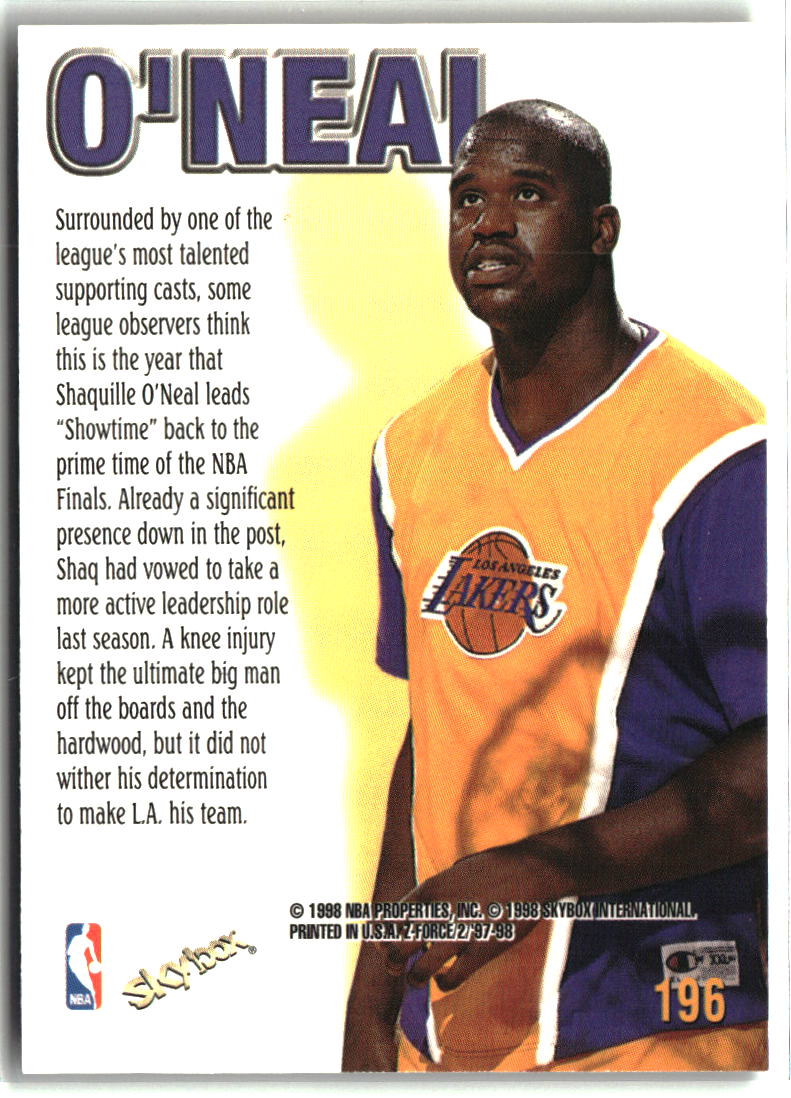 Shaquille O'Neal 1997-98 SkyBox Z-Force #196