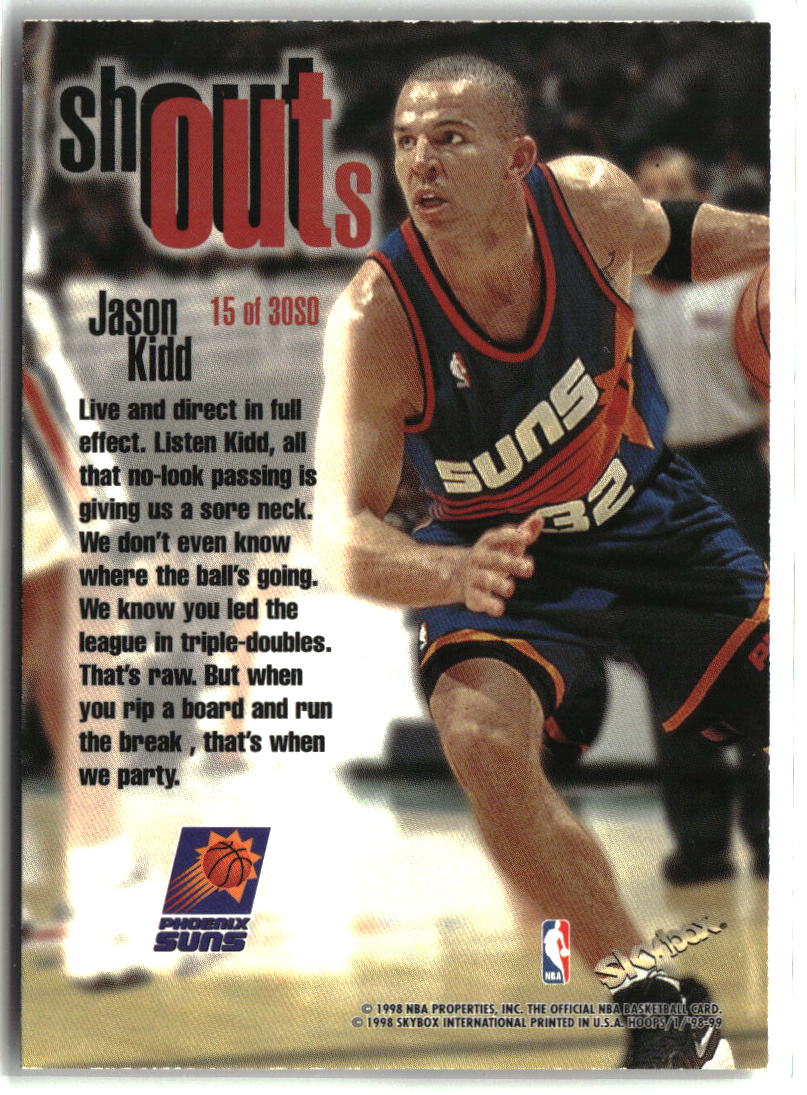 Jason Kidd 1998-99 Hoops Shout Outs #15 SO