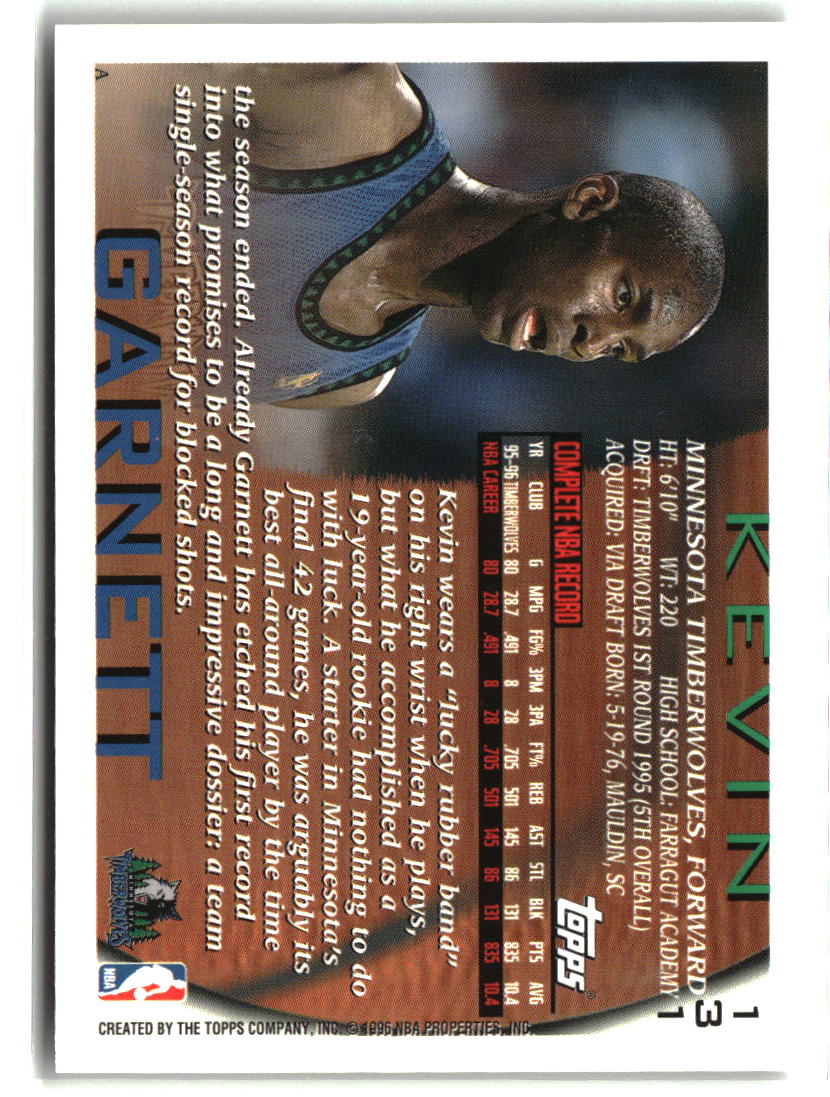 Kevin Garnett 1996-97 Topps #131