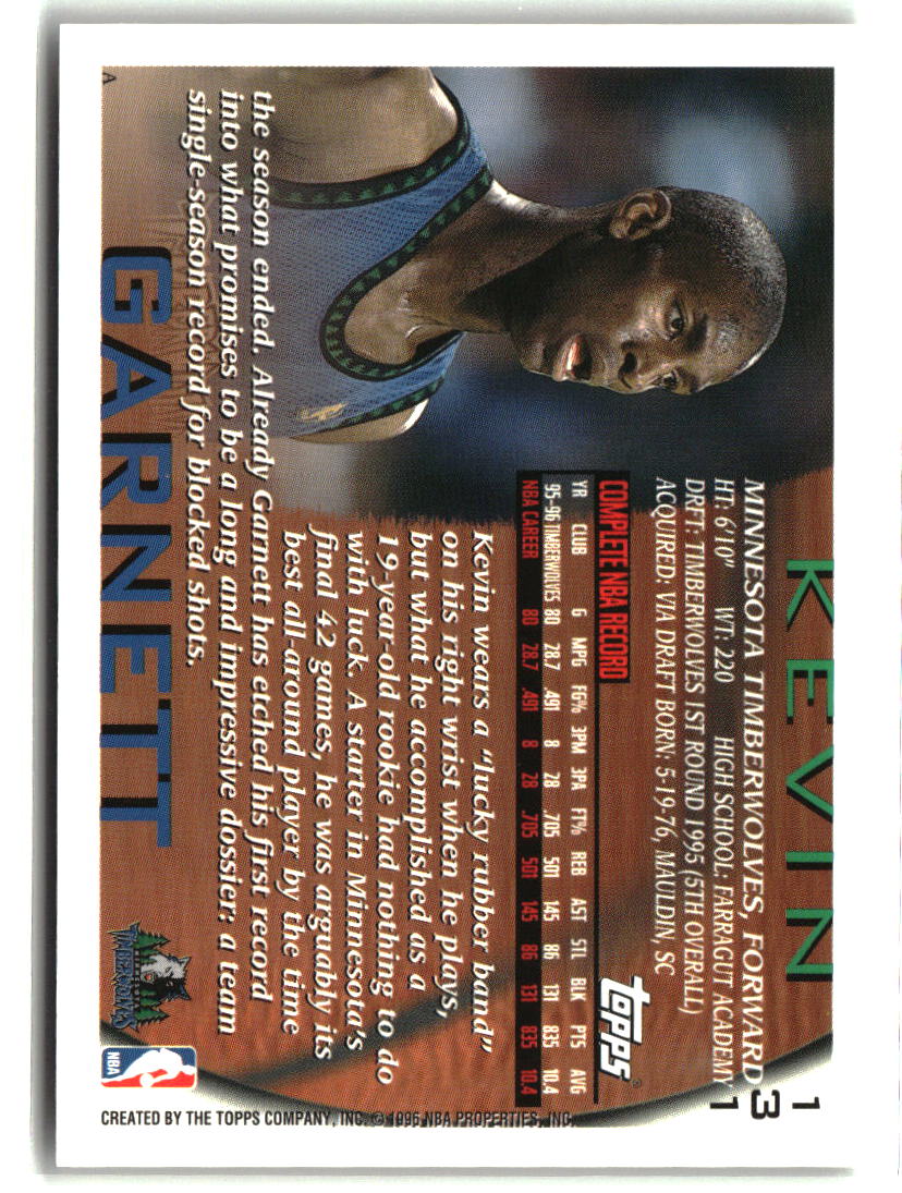 Kevin Garnett 1996-97 Topps #131