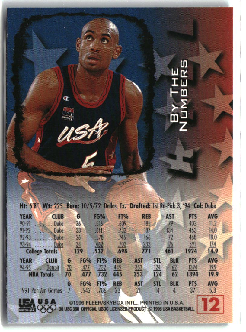 Grant Hill 1996 Fleer USA #12
