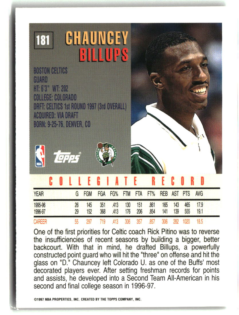 Chauncey Billups 1997-98 Topps #181