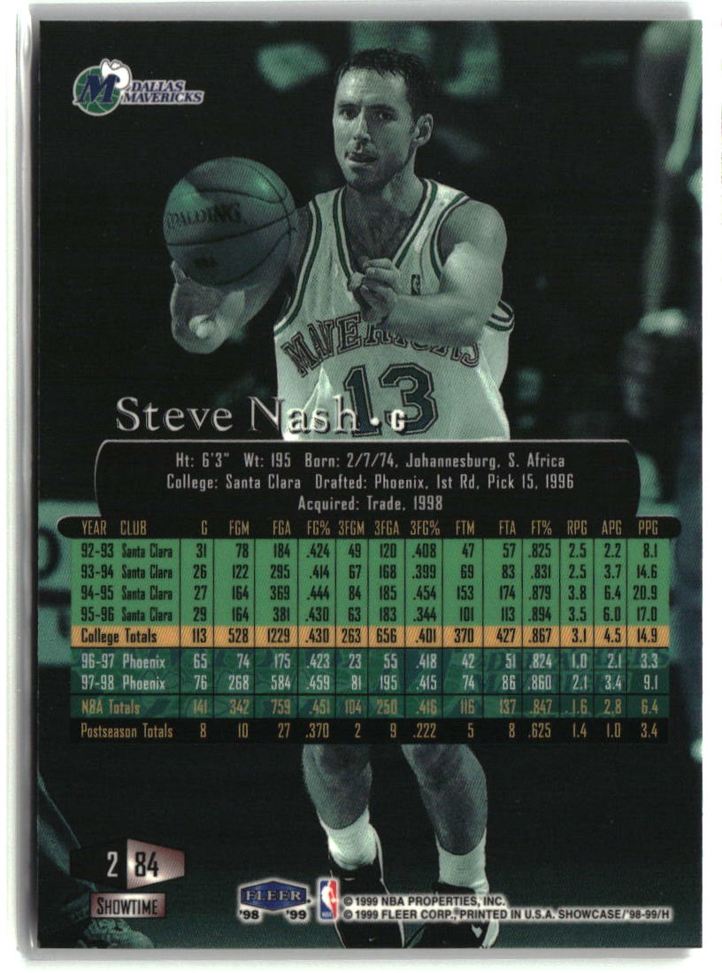 Steve Nash 1998-99 Flair Showcase Flair Showcase Row 2 #84