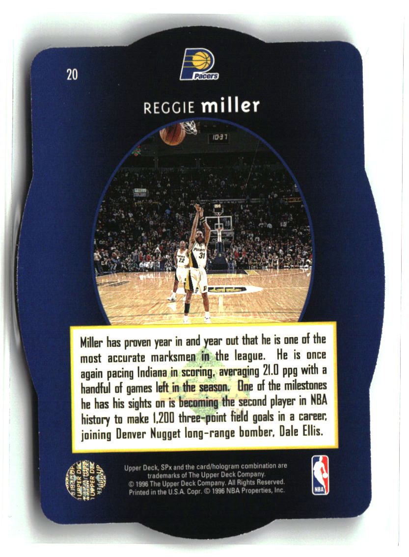 Reggie Miller 1996 SPx #20