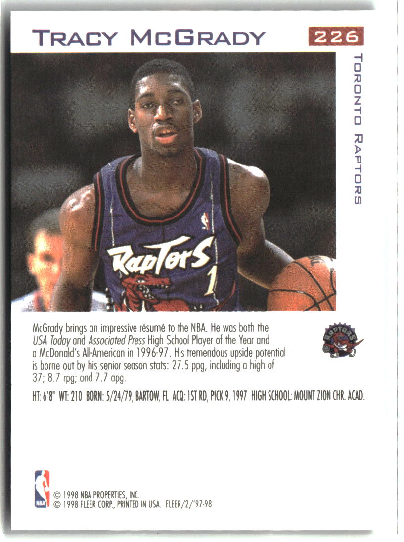 Tracy McGrady 1997-98 Fleer #226