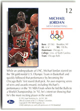 Michael Jordan 1992 Impel Olympicards: 1992 U.S. Olympic Hopefuls #12
