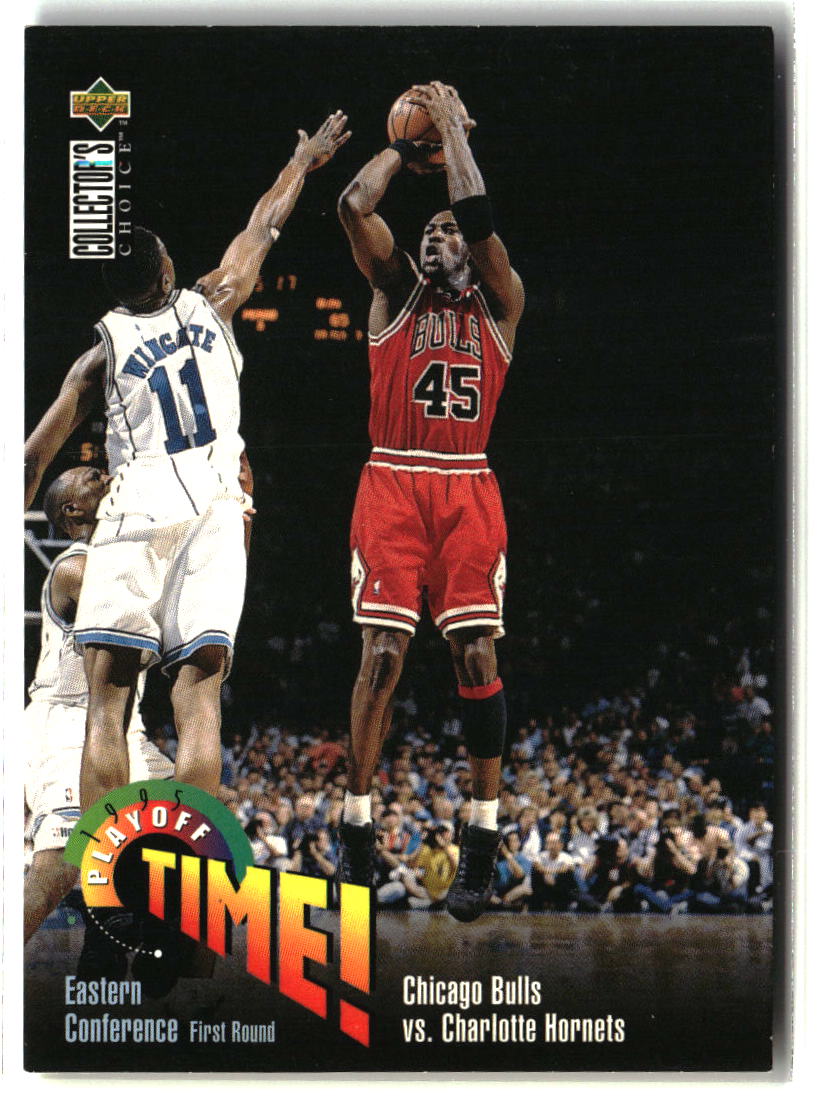 Chicago Bulls vs. Charlotte Hornets 1995-96 Collector's Choice #353