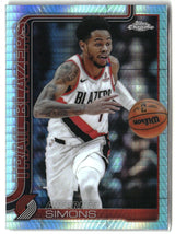 Anfernee Simons 2025-26 Topps Chrome Prism Refractor #122