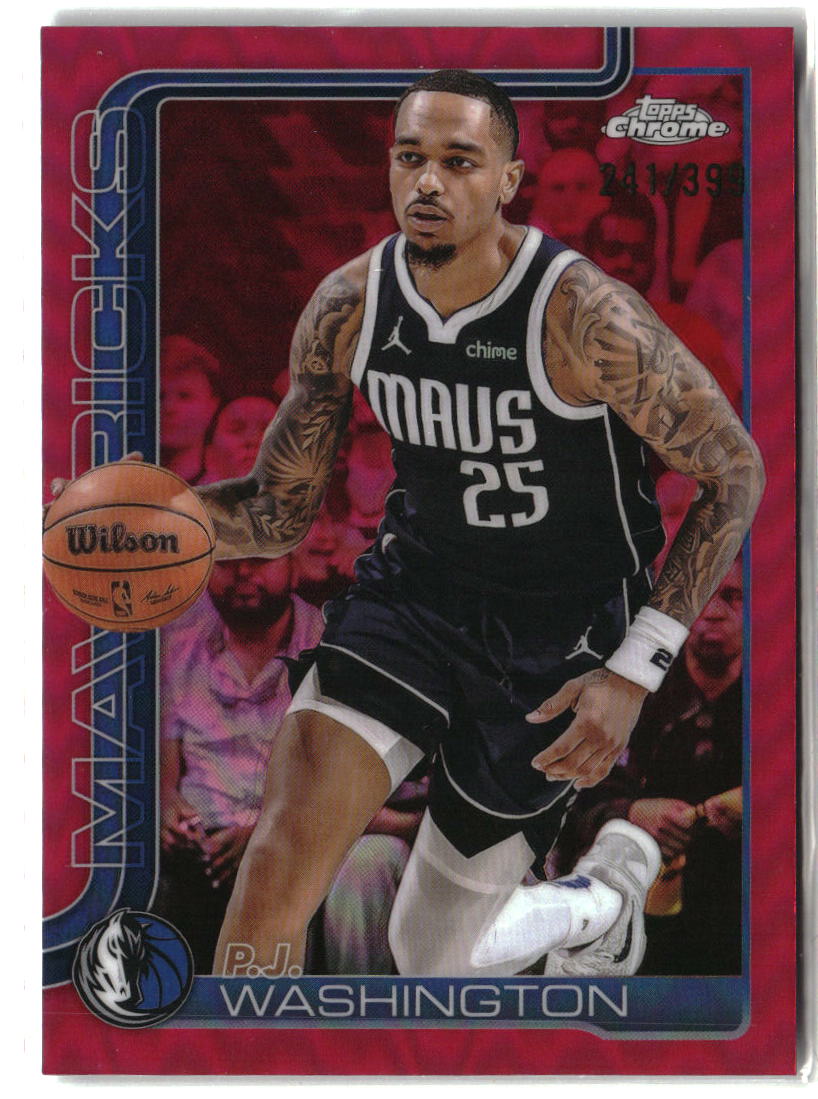 P.J. Washington 2025-26 Topps Chrome Magenta Refractor #19 #/399