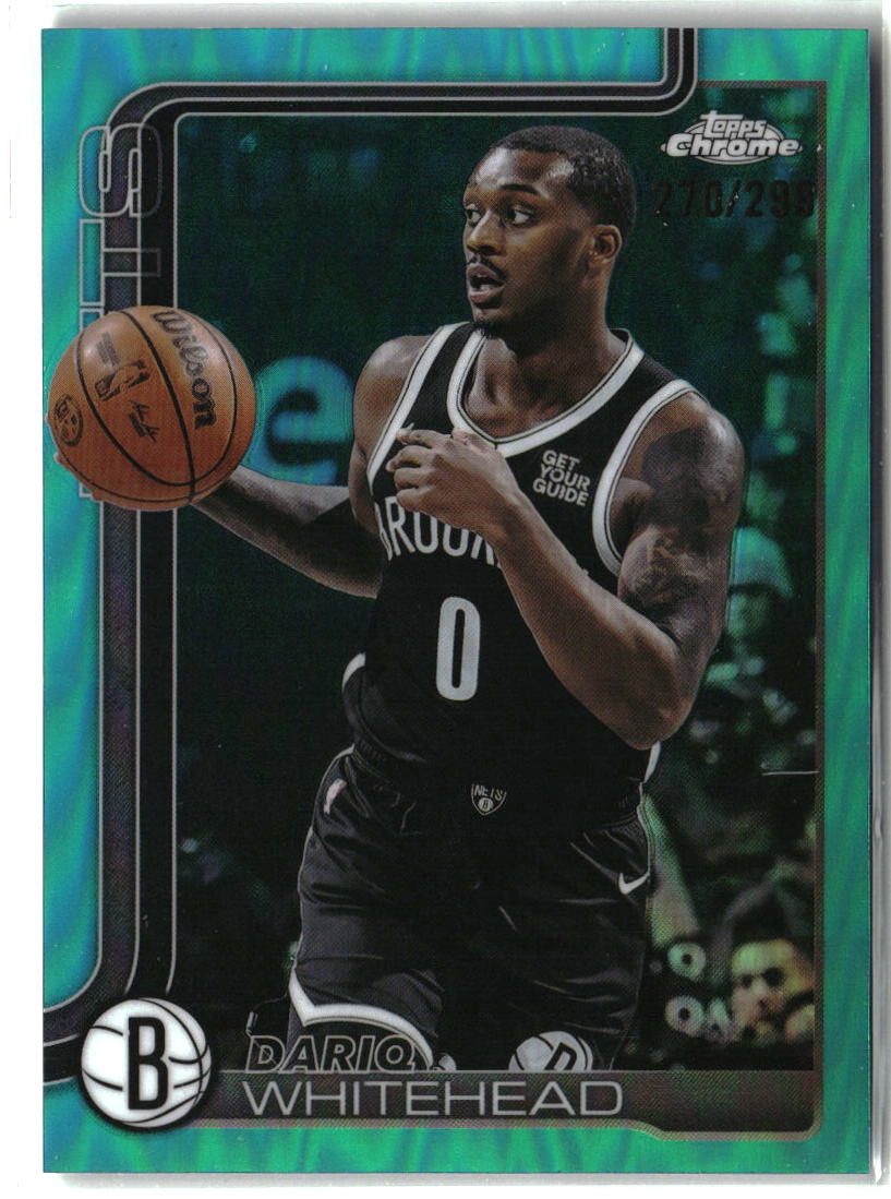 Dariq Whitehead 2025-26 Topps Chrome Teal Refractor #91 #/299