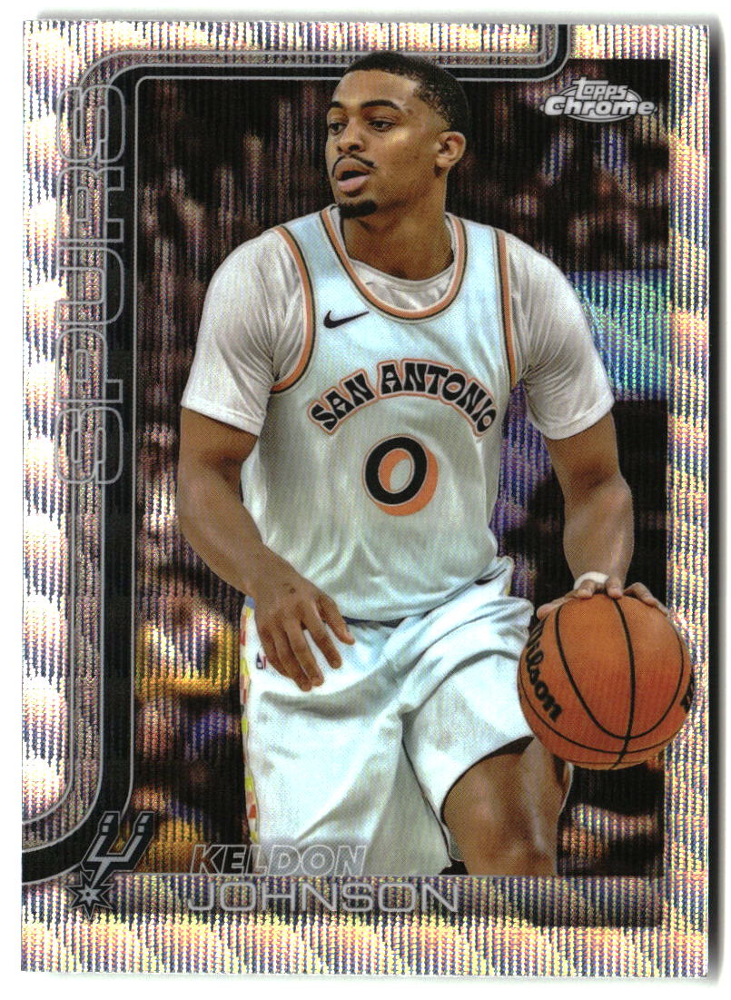 Keldon Johnson 2025-26 Topps Chrome Wave Refractor #220