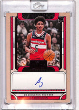 AJ Johnson 2024-25 Panini One and One Rookie Autographs Red #RA-AJJ #/25