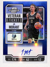 Ja Morant 2023-24 Panini Contenders Optic Veteran Ticket Blue #VT-JAM #/25