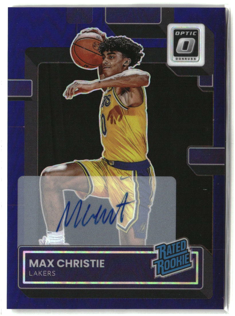 Max Christie 2022-23 Donruss Optic Rated Rookies Signatures Purple #233