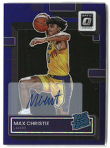 Max Christie 2022-23 Donruss Optic Rated Rookies Signatures Purple #233