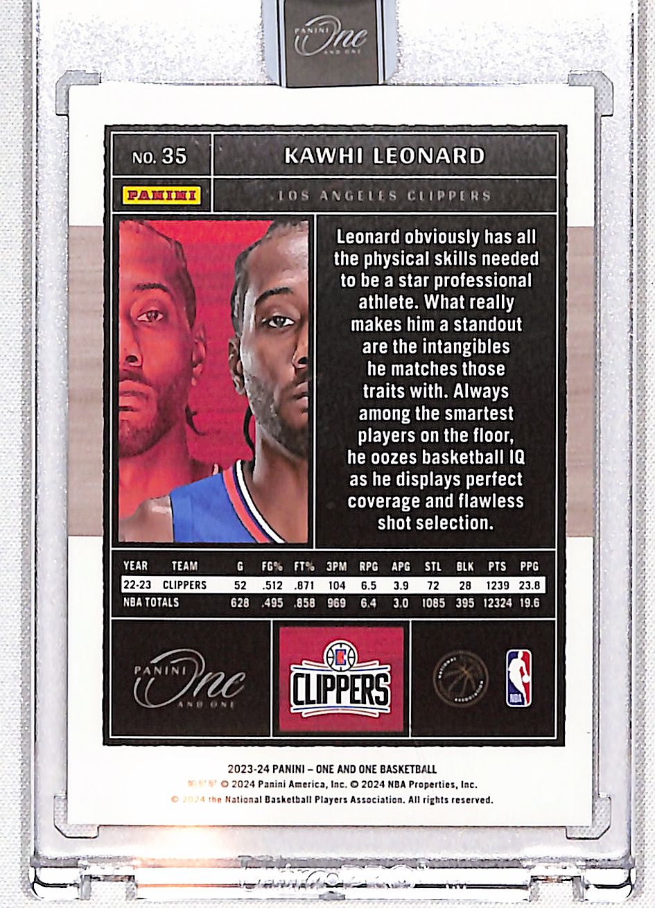 Kawhi Leonard 2023-24 Panini One and One #35 #/99