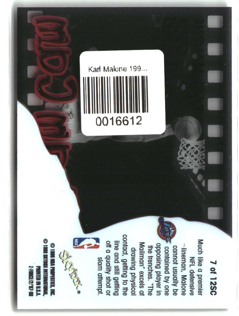 Karl Malone 1997-98 SkyBox Z-Force Slam-Cam #7 SC